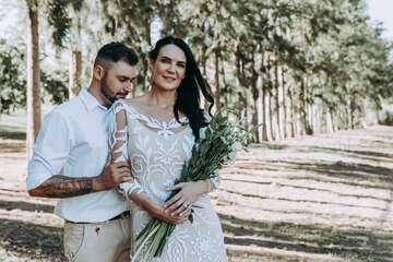 Outdoor wedding area