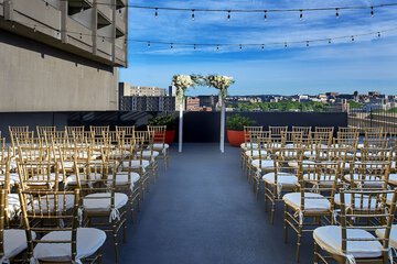 Outdoor wedding area