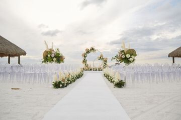 Outdoor wedding area