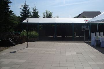 Outdoor banquet area