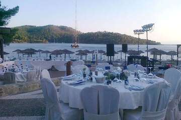 Outdoor wedding area
