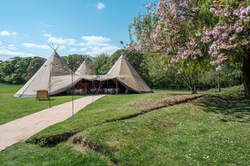 Outdoor wedding area