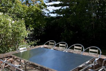 Outdoor banquet area