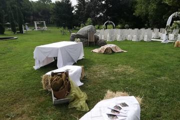 Outdoor wedding area