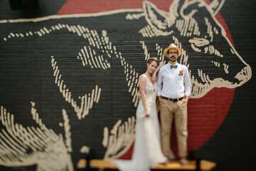 Outdoor wedding area