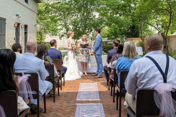 Outdoor wedding area