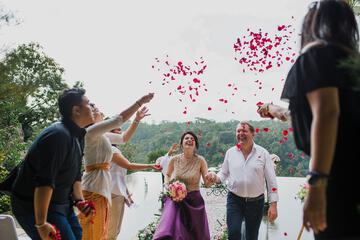 Outdoor wedding area