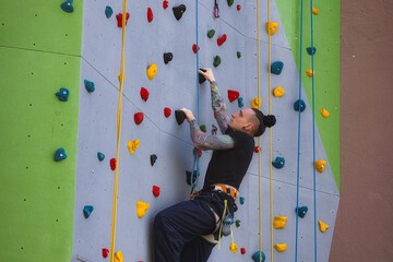 Outdoor rock climbing