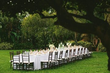 Outdoor wedding area