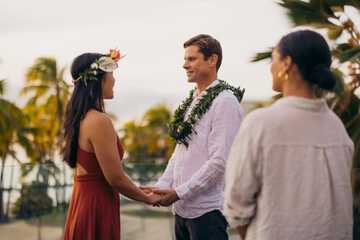 Outdoor wedding area