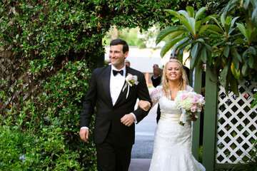 Outdoor wedding area