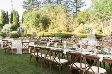Outdoor banquet area