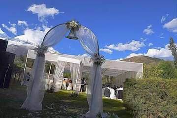 Outdoor wedding area