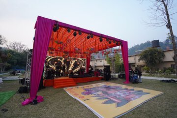 Outdoor banquet area