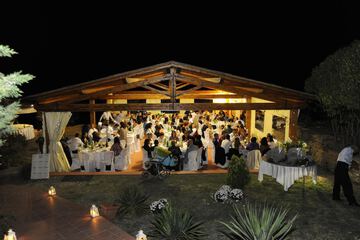 Outdoor banquet area