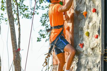 Outdoor rock climbing