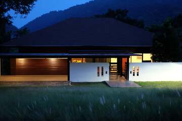 Front of property - evening/night