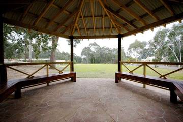 Outdoor banquet area