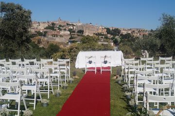 Outdoor wedding area