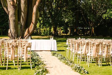 Outdoor wedding area