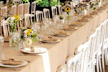 Outdoor banquet area