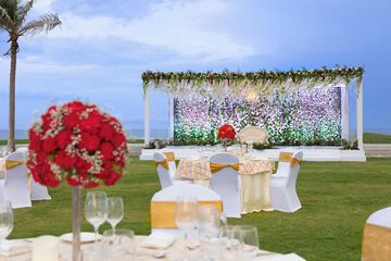 Outdoor wedding area