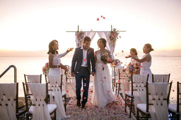 Outdoor wedding area