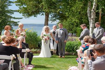 Outdoor wedding area