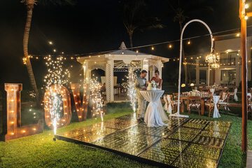 Outdoor wedding area