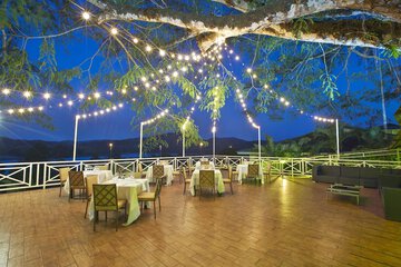 Outdoor banquet area