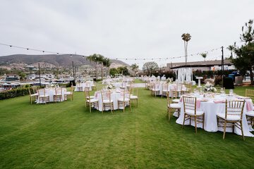 Outdoor wedding area
