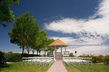 Outdoor wedding area