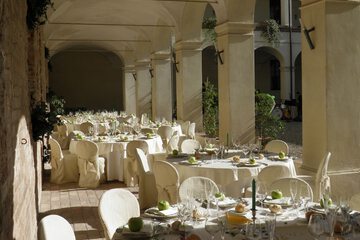 Outdoor wedding area