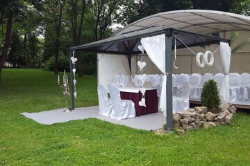 Outdoor wedding area