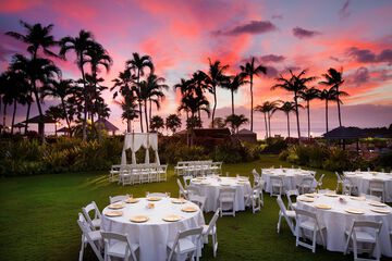 Outdoor banquet area