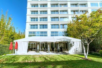 Outdoor banquet area