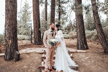 Outdoor wedding area
