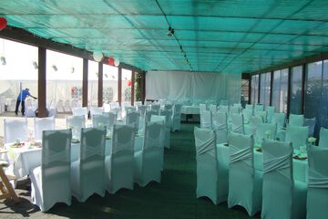 Outdoor banquet area