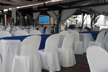 Outdoor banquet area