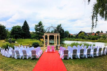 Outdoor wedding area