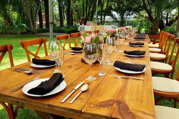 Outdoor banquet area
