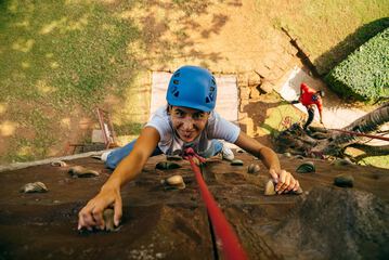 Outdoor rock climbing