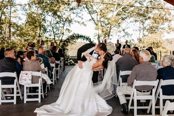 Outdoor wedding area
