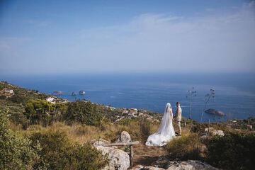Outdoor wedding area