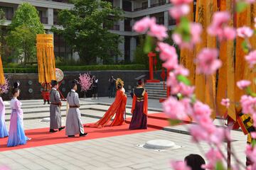 Outdoor wedding area