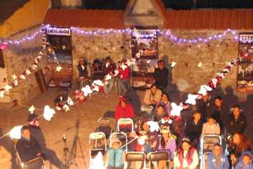 Outdoor banquet area