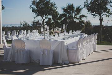 Outdoor wedding area