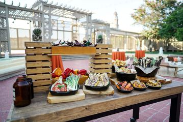 Outdoor banquet area
