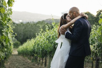 Outdoor wedding area