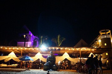 Outdoor banquet area